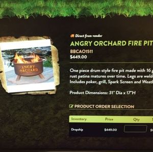 Angry orchard fire pit